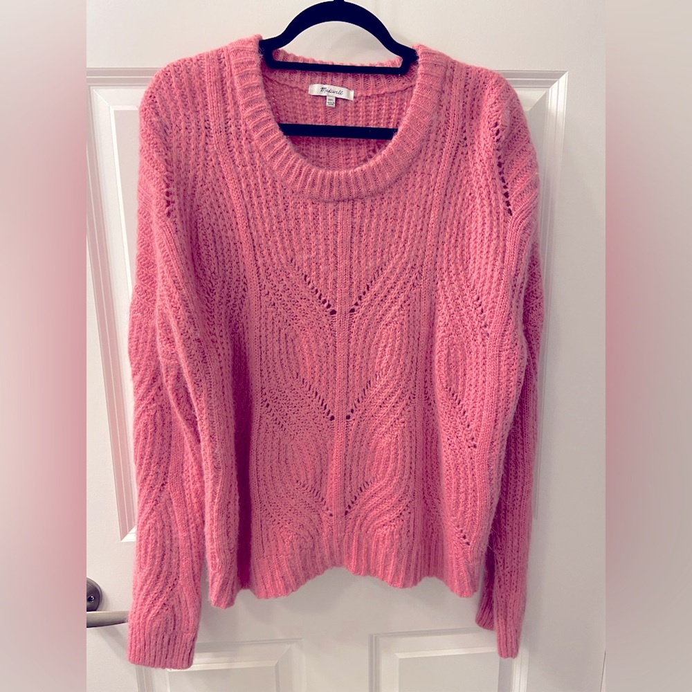 Madewell Pink Fuzzy Sweater